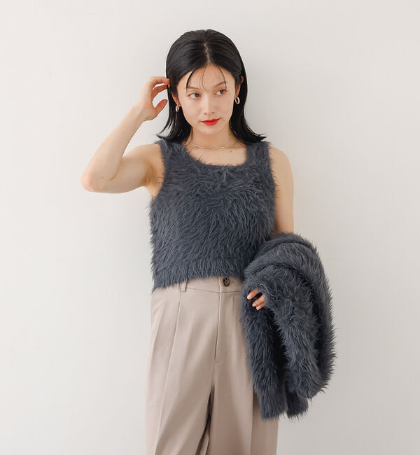 abahouse mavie「【２点セット】シャギーニットアンサンブル」|ニット・セーター|