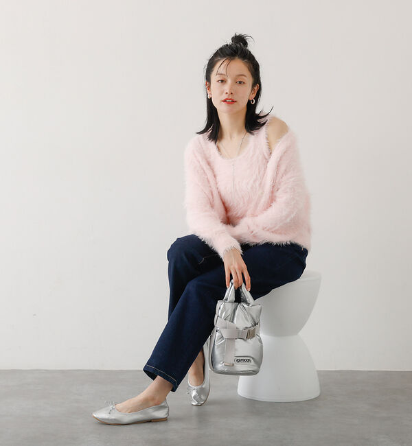 abahouse mavie「【２点セット】シャギーニットアンサンブル」|ニット・セーター|