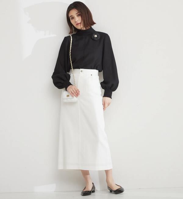  「ハイネックブラウス」|シャツ・ブラウス|ブラック