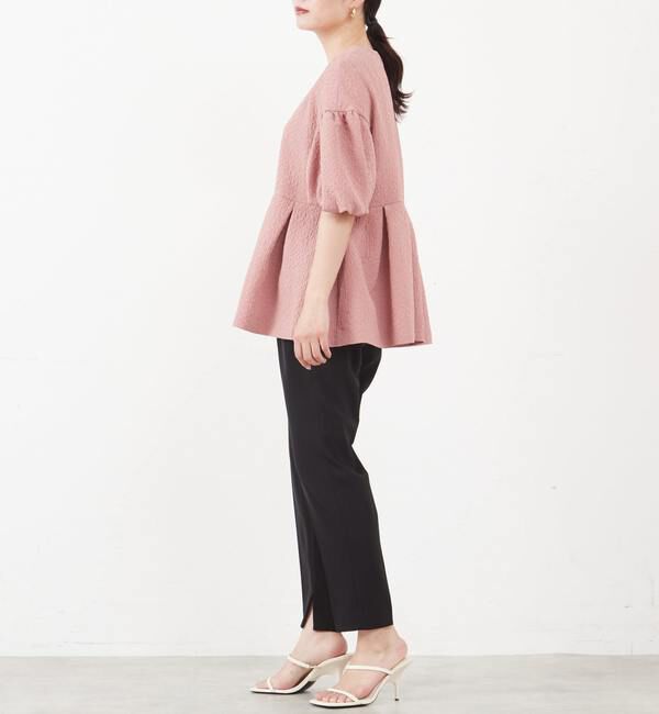 TIARA「ドロップショルダーペプラムブラウス」|シャツ・ブラウス|