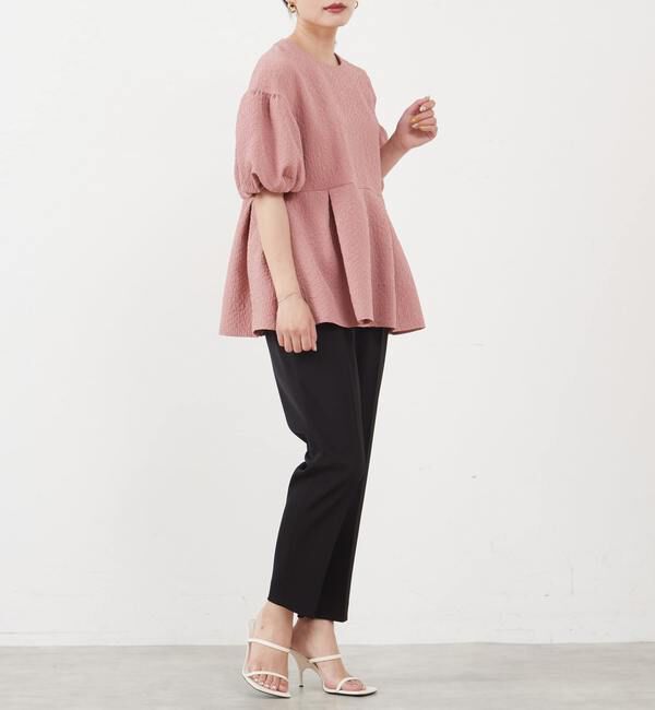 TIARA「ドロップショルダーペプラムブラウス」|シャツ・ブラウス|