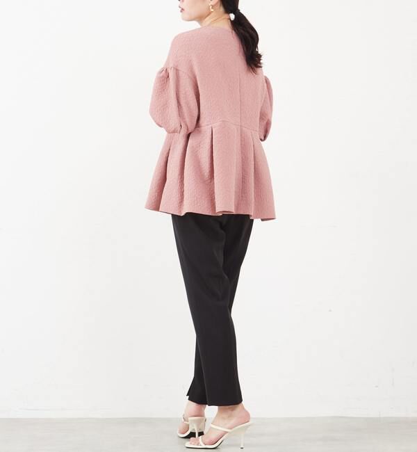 TIARA「ドロップショルダーペプラムブラウス」|シャツ・ブラウス|