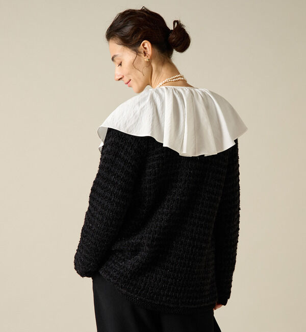 Liesse「モールヤーンニットジャケット」|カーディガン|