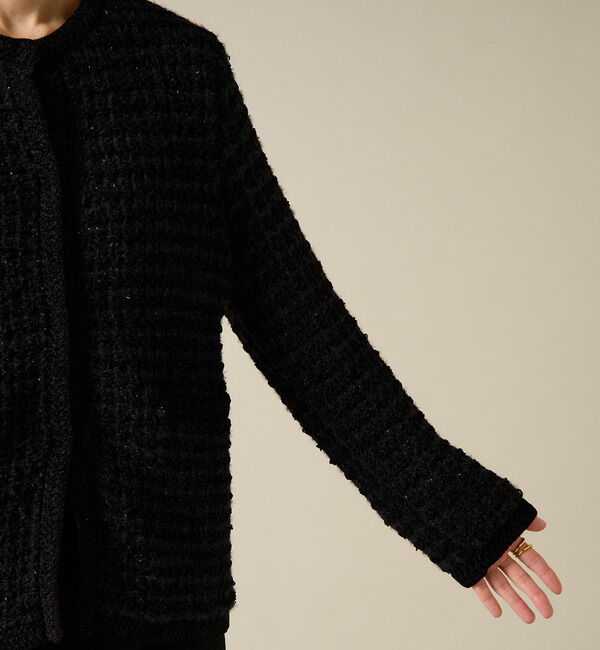 Liesse「モールヤーンニットジャケット」|カーディガン|