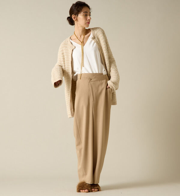 Liesse「モールヤーンニットジャケット」|カーディガン|