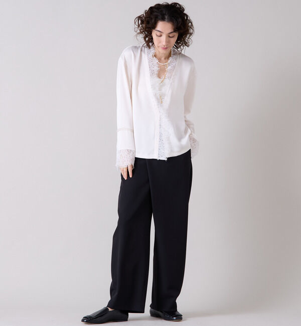 Liesse「スカラップレース使いブラウス」|シャツ・ブラウス|