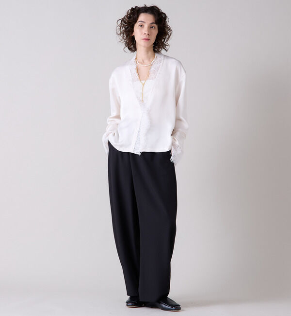 Liesse「スカラップレース使いブラウス」|シャツ・ブラウス|