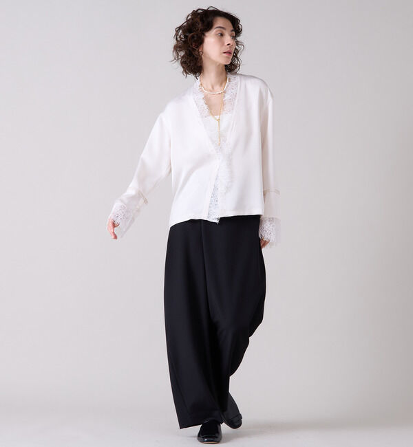 Liesse「スカラップレース使いブラウス」|シャツ・ブラウス|