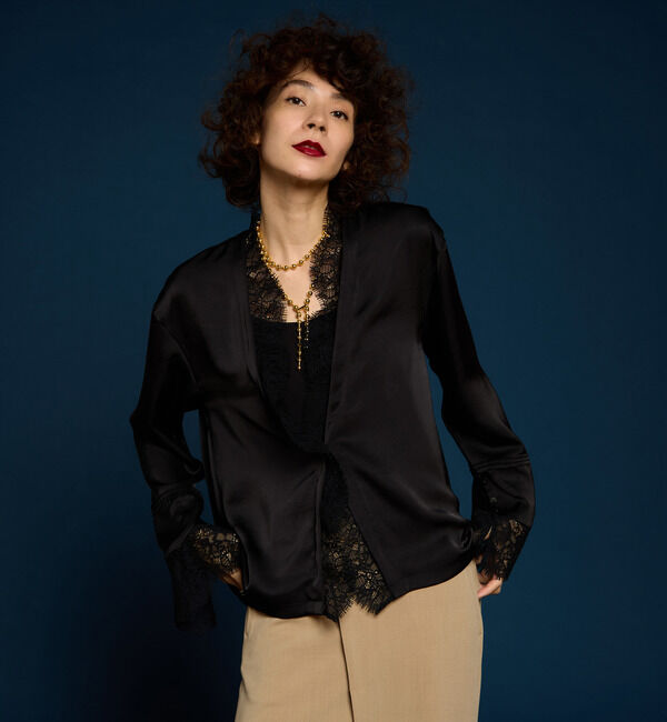 Liesse「スカラップレース使いブラウス」|シャツ・ブラウス|