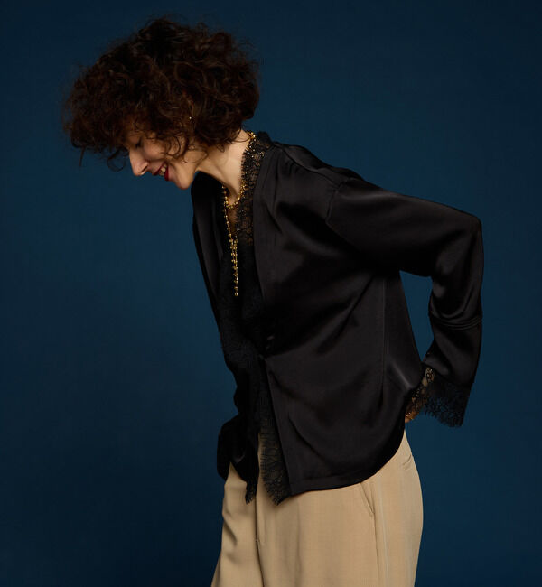 Liesse「スカラップレース使いブラウス」|シャツ・ブラウス|