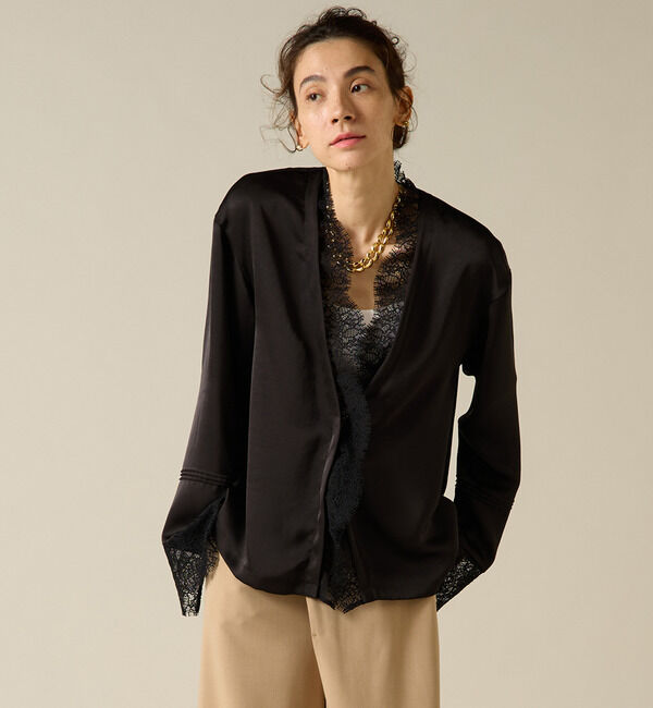 Liesse「スカラップレース使いブラウス」|シャツ・ブラウス|