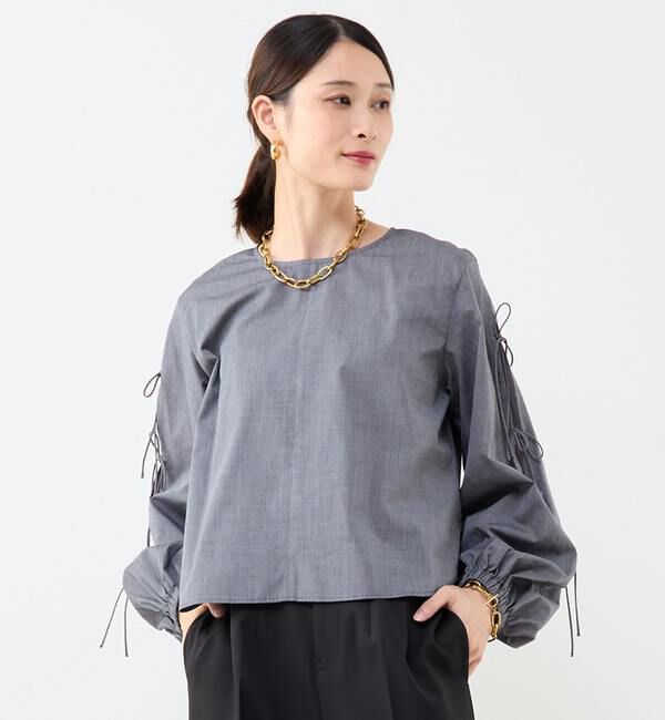 Soffitto「リボンデティールブラウス」|シャツ・ブラウス|ブラック