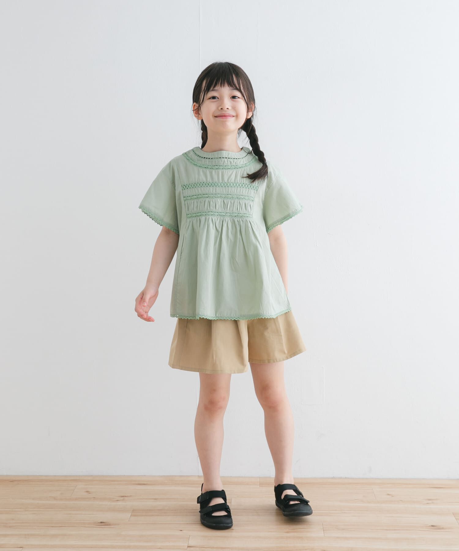 URBAN RESEARCH DOORS「『WEB/一部店舗限定サイズ』フロントボタンキュロットパンツ(KIDS)」|その他|