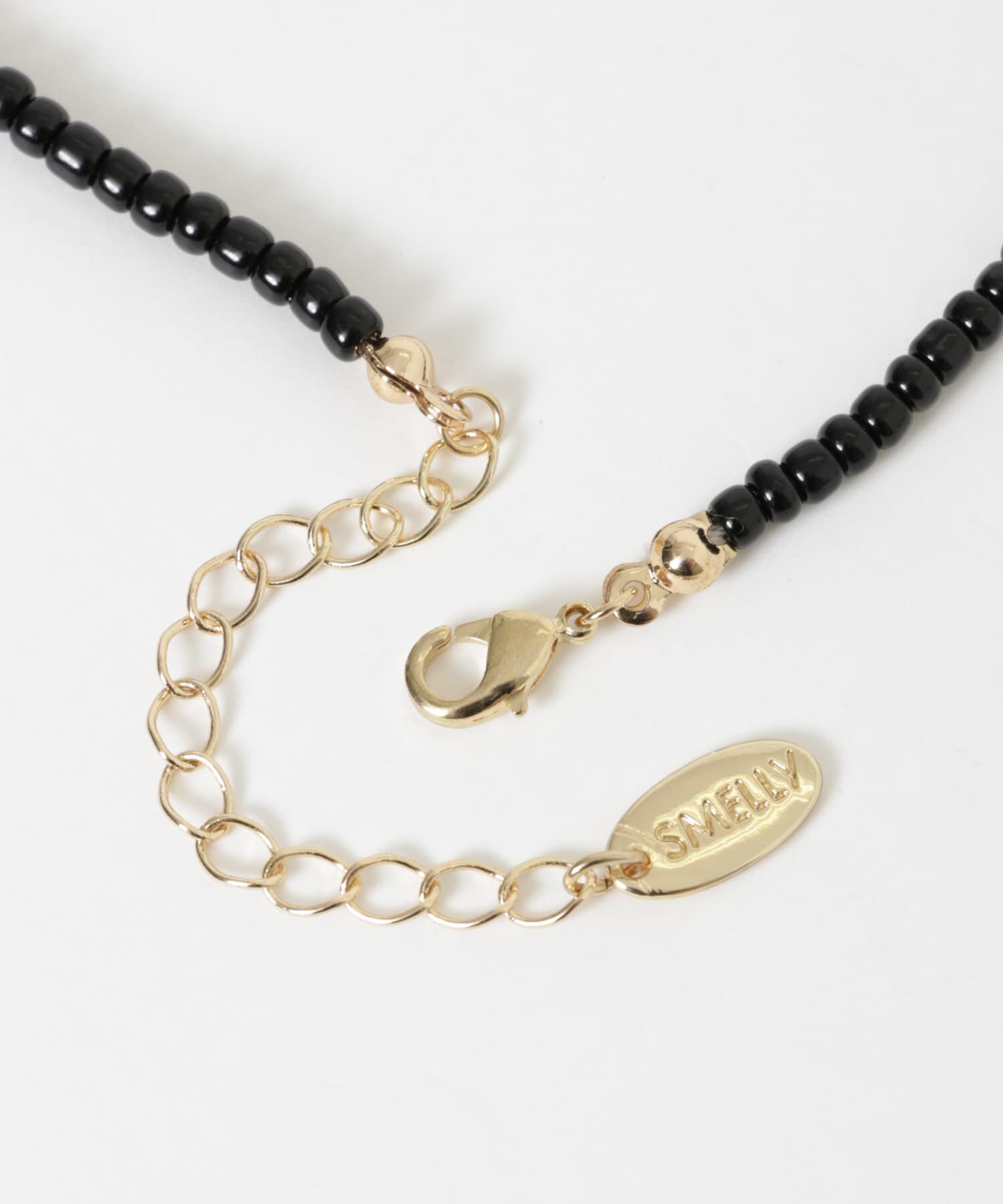 SMELLY「ビーズメタルリボントップネックレス」|ネックレス|