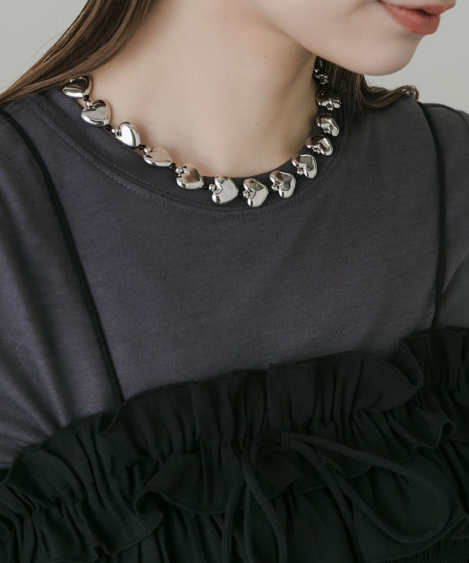 SMELLY「メタルハートチョーカーネックレス」|ネックレス|