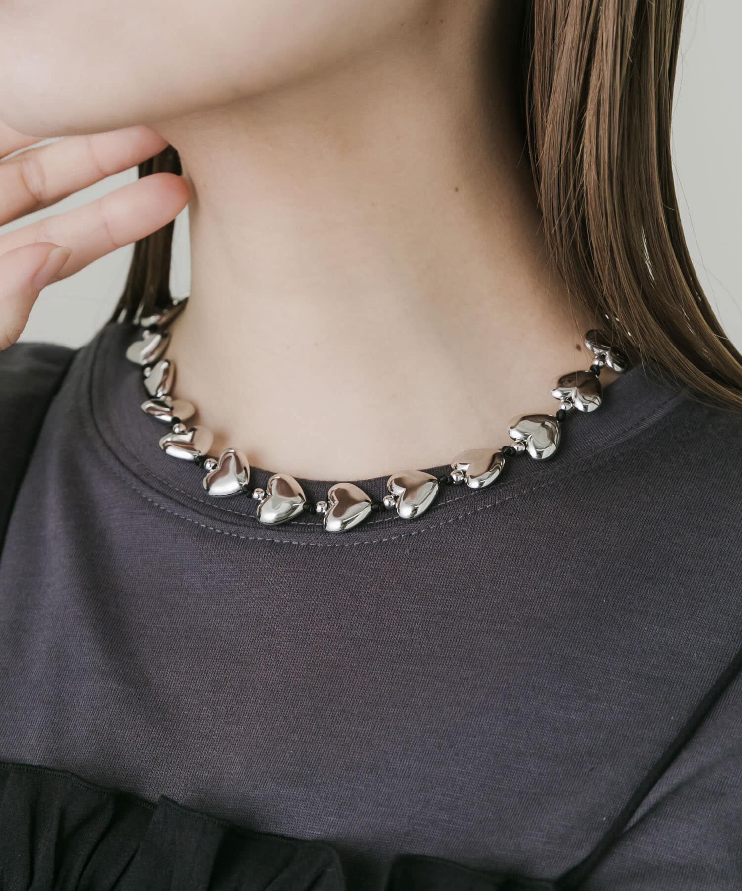 SMELLY「メタルハートチョーカーネックレス」|ネックレス|