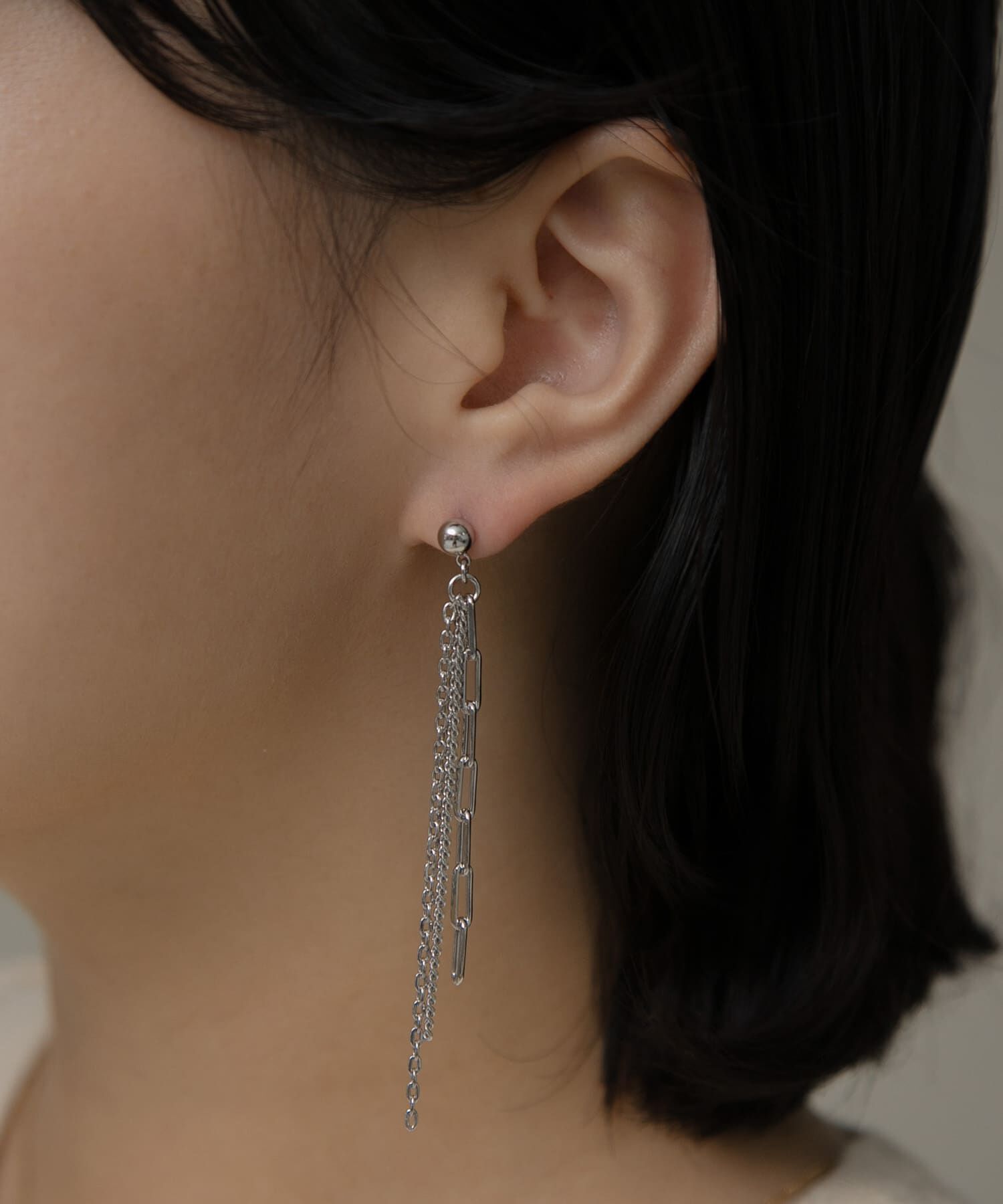 Sonny Label 「フリンジチェーンピアス」|ピアス|シルバー