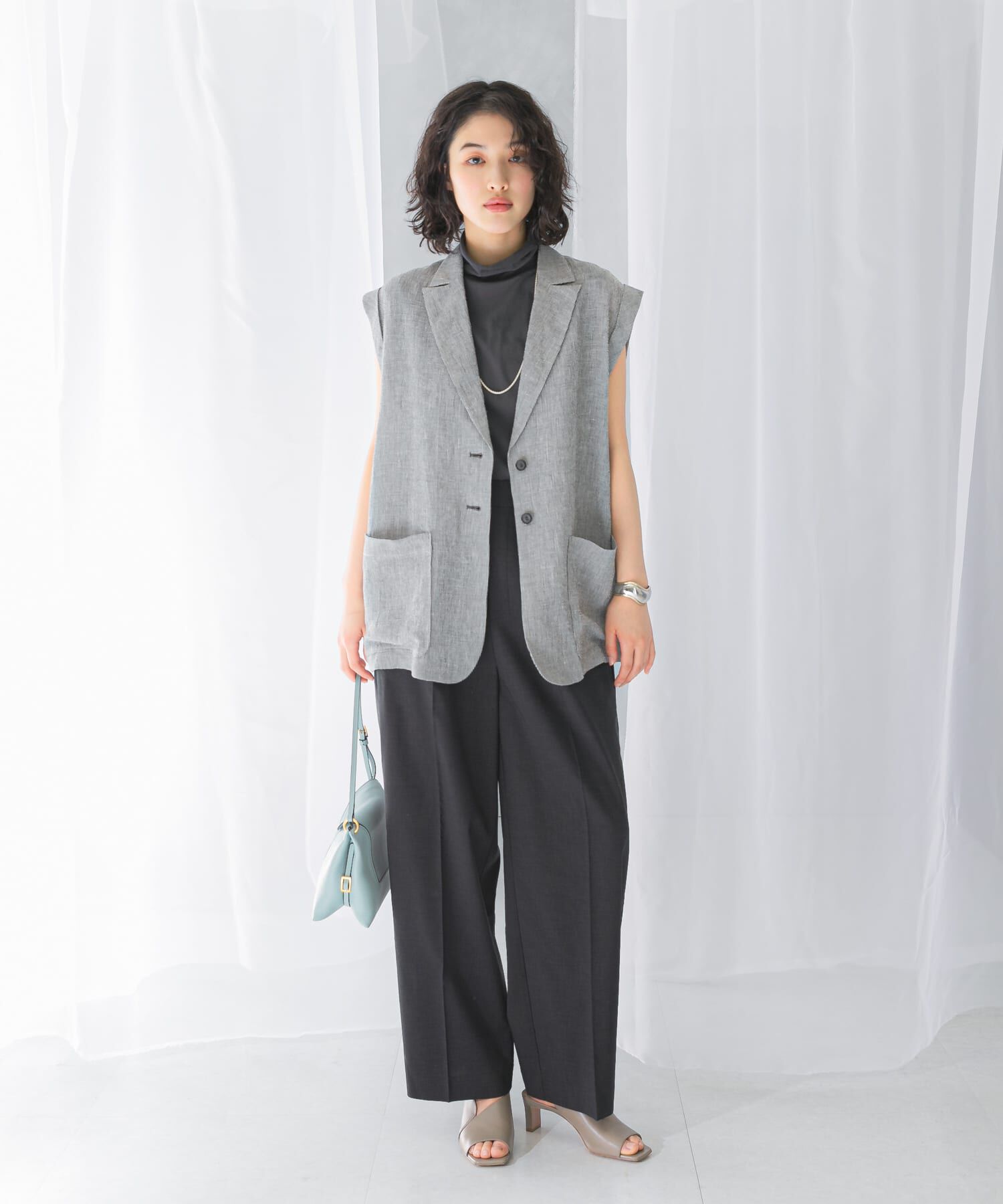 URBAN RESEARCH ROSSO「リネンミドルジレ」|ベスト・ジレ|