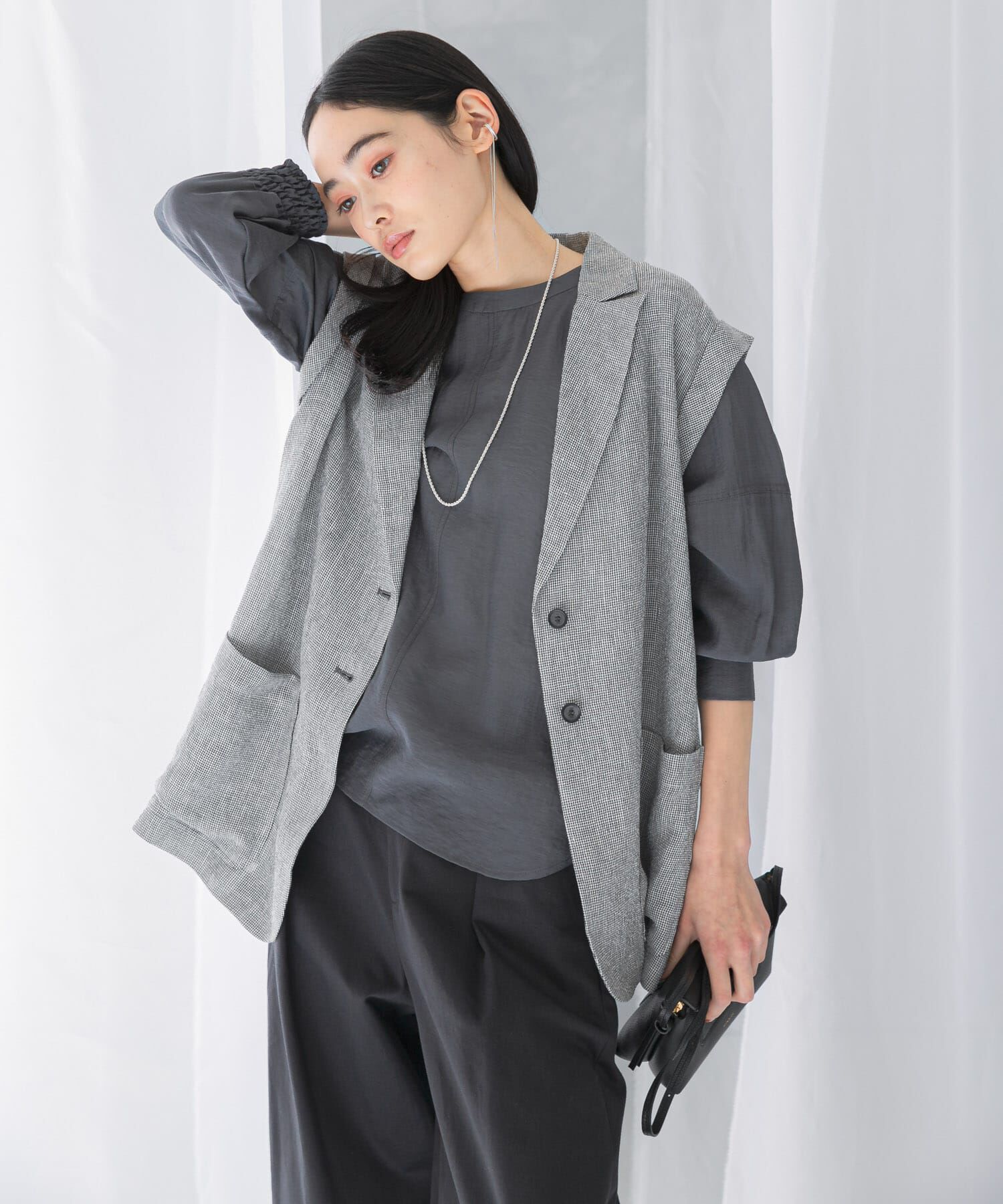 URBAN RESEARCH ROSSO「リネンミドルジレ」|ベスト・ジレ|