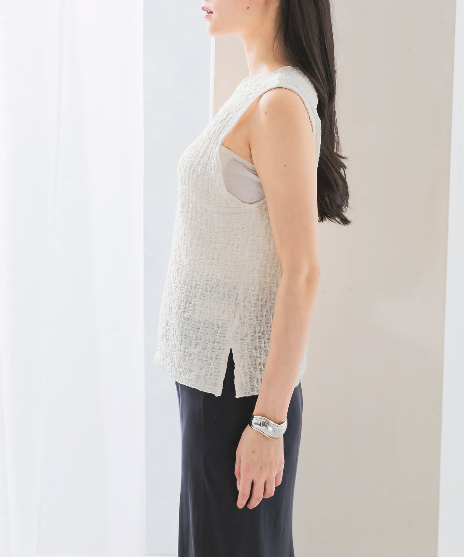 URBAN RESEARCH ROSSO「ランダムリンクルラッセルカットソー」|Tシャツ・カットソー|