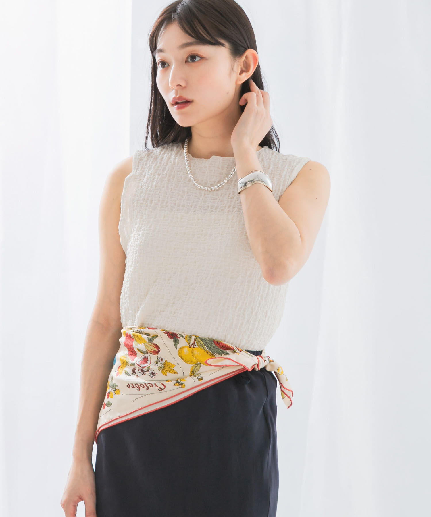 URBAN RESEARCH ROSSO「ランダムリンクルラッセルカットソー」|Tシャツ・カットソー|