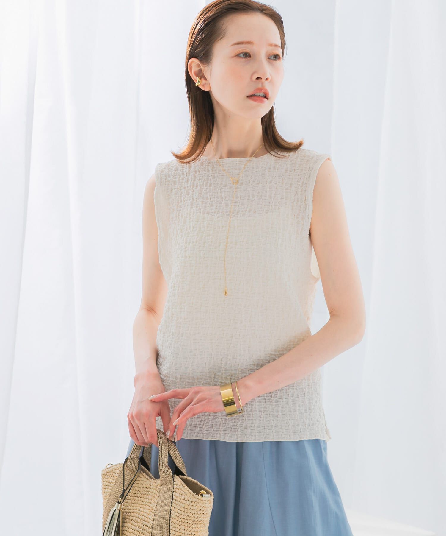 URBAN RESEARCH ROSSO「ランダムリンクルラッセルカットソー」|Tシャツ・カットソー|