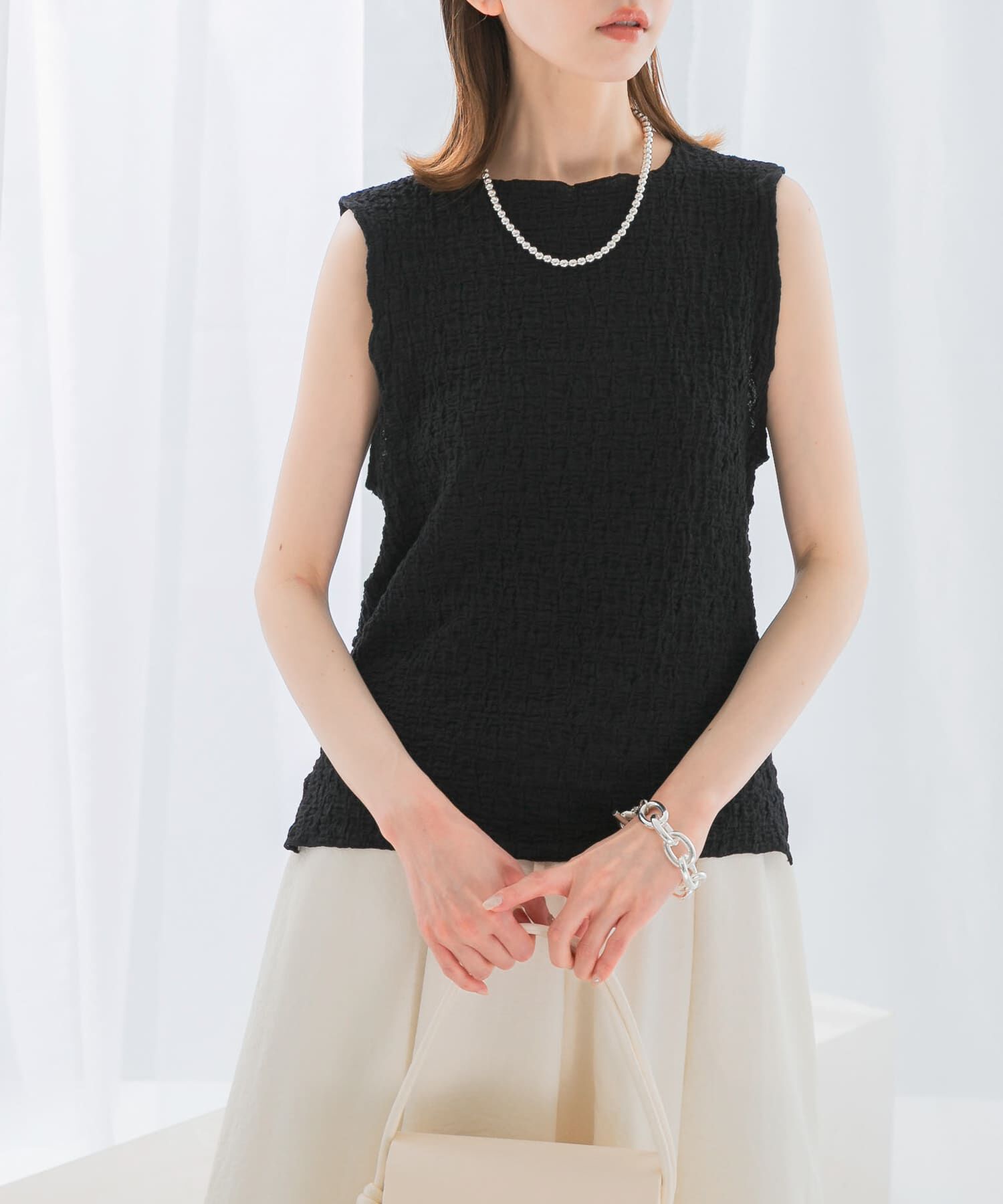 URBAN RESEARCH ROSSO「ランダムリンクルラッセルカットソー」|Tシャツ・カットソー|