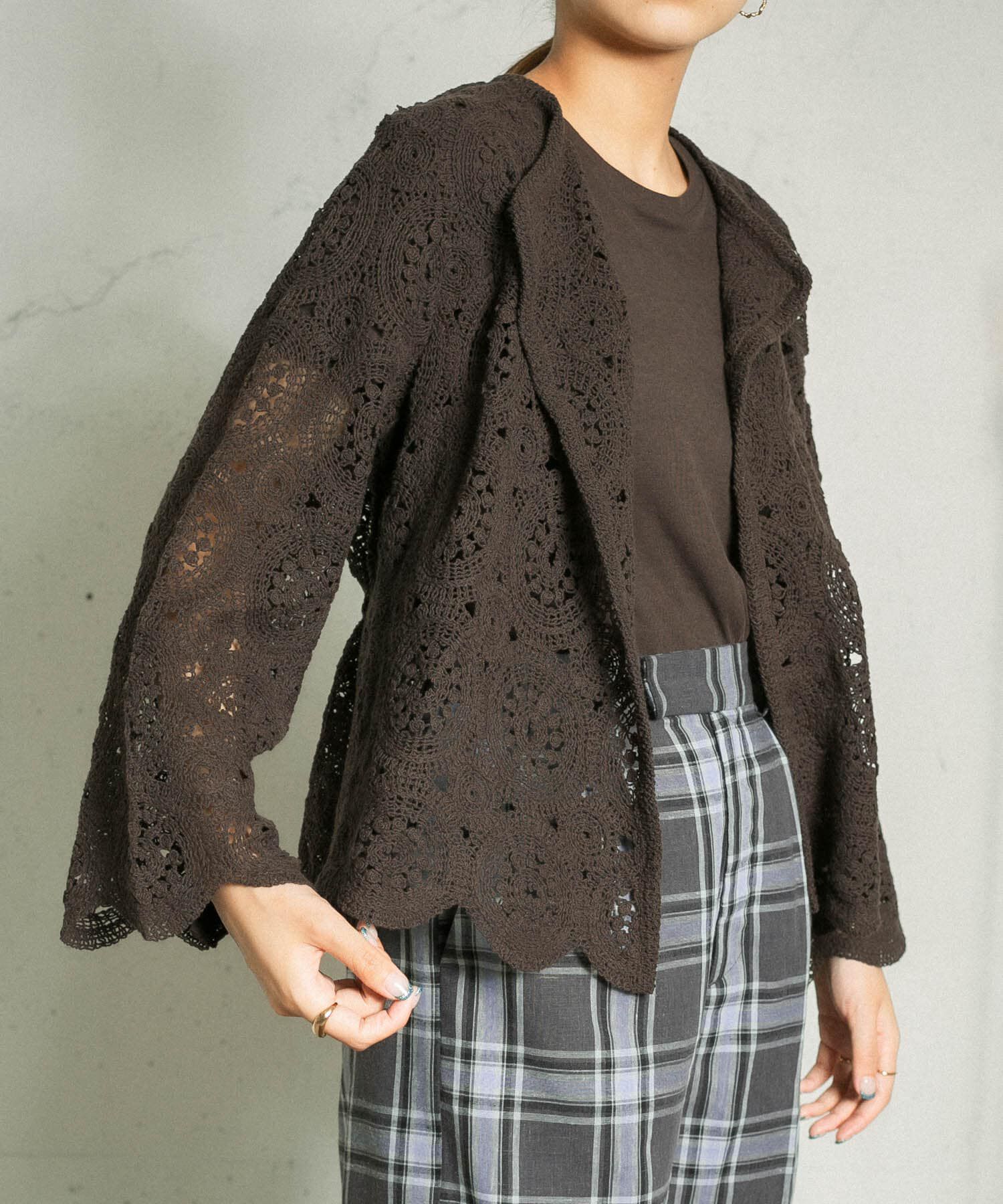  「アイレットサークルレースカーディガン」|カーディガン|