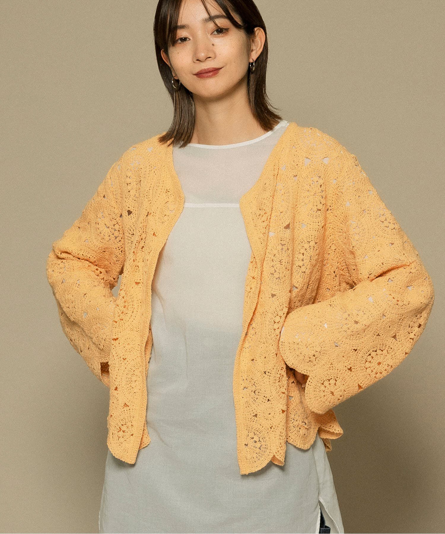  「アイレットサークルレースカーディガン」|カーディガン|