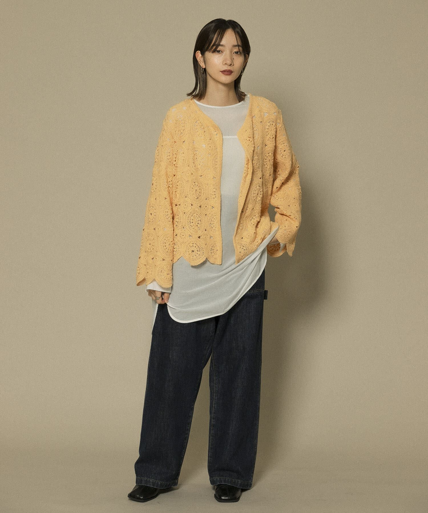  「アイレットサークルレースカーディガン」|カーディガン|