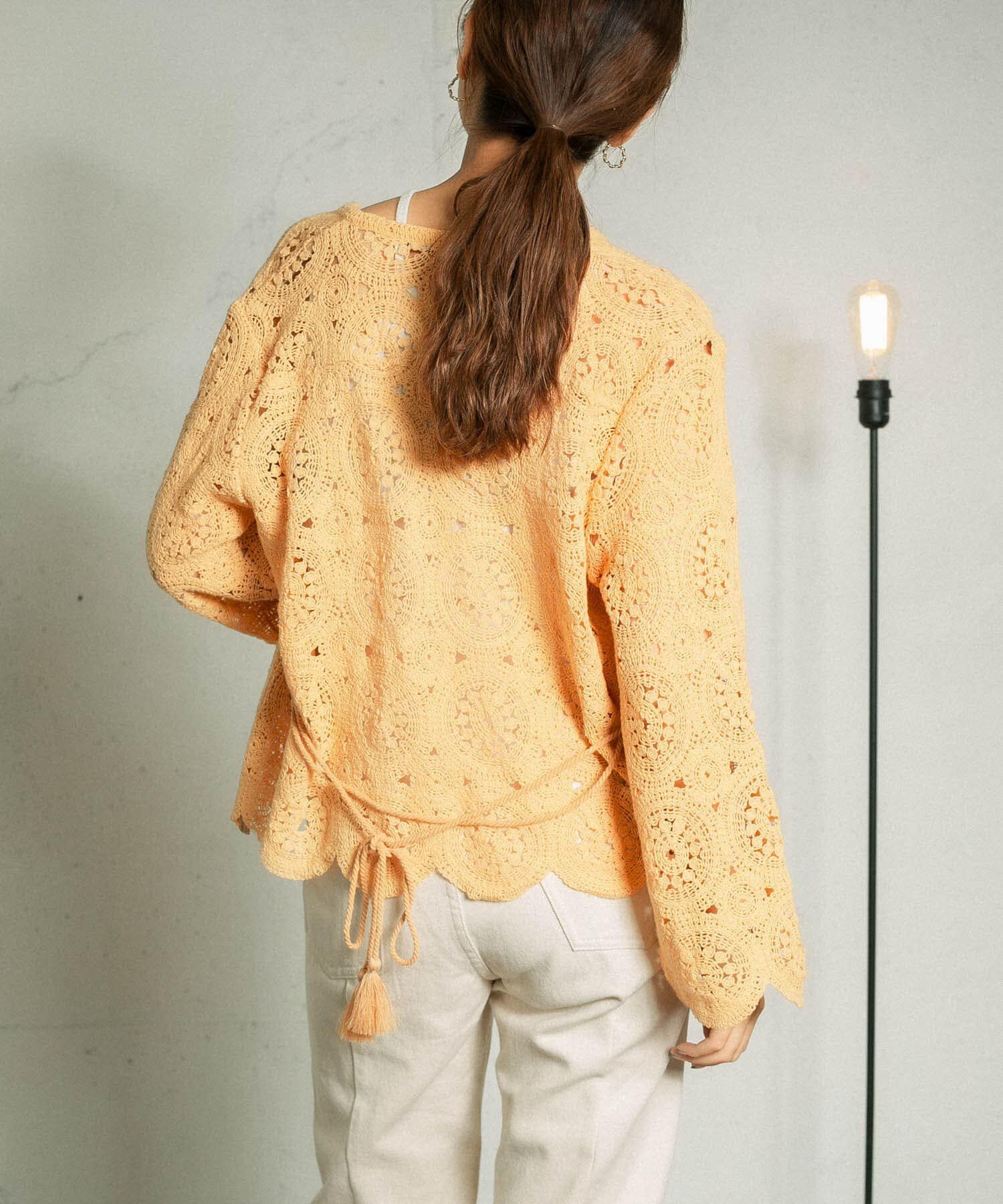  「アイレットサークルレースカーディガン」|カーディガン|