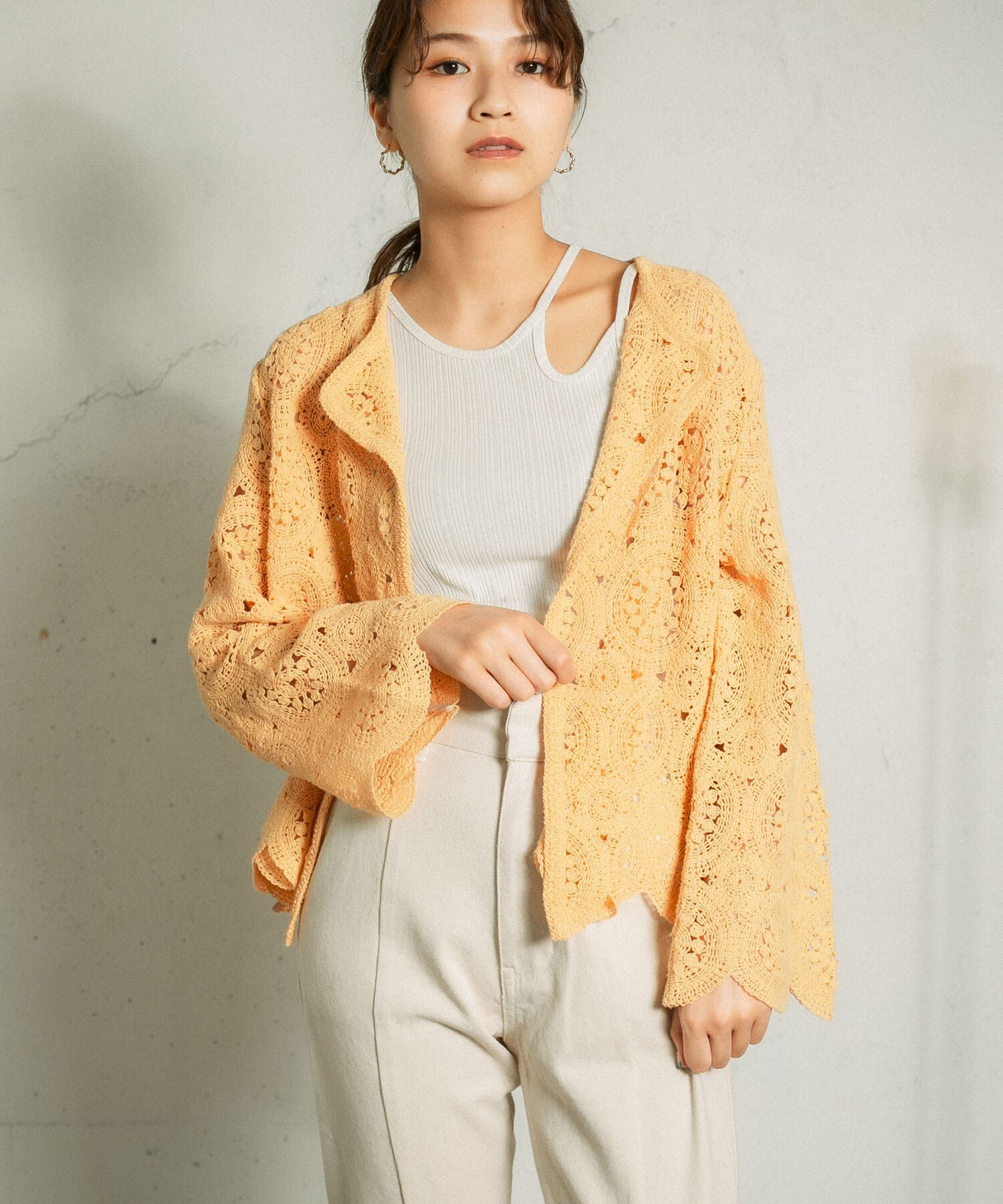  「アイレットサークルレースカーディガン」|カーディガン|