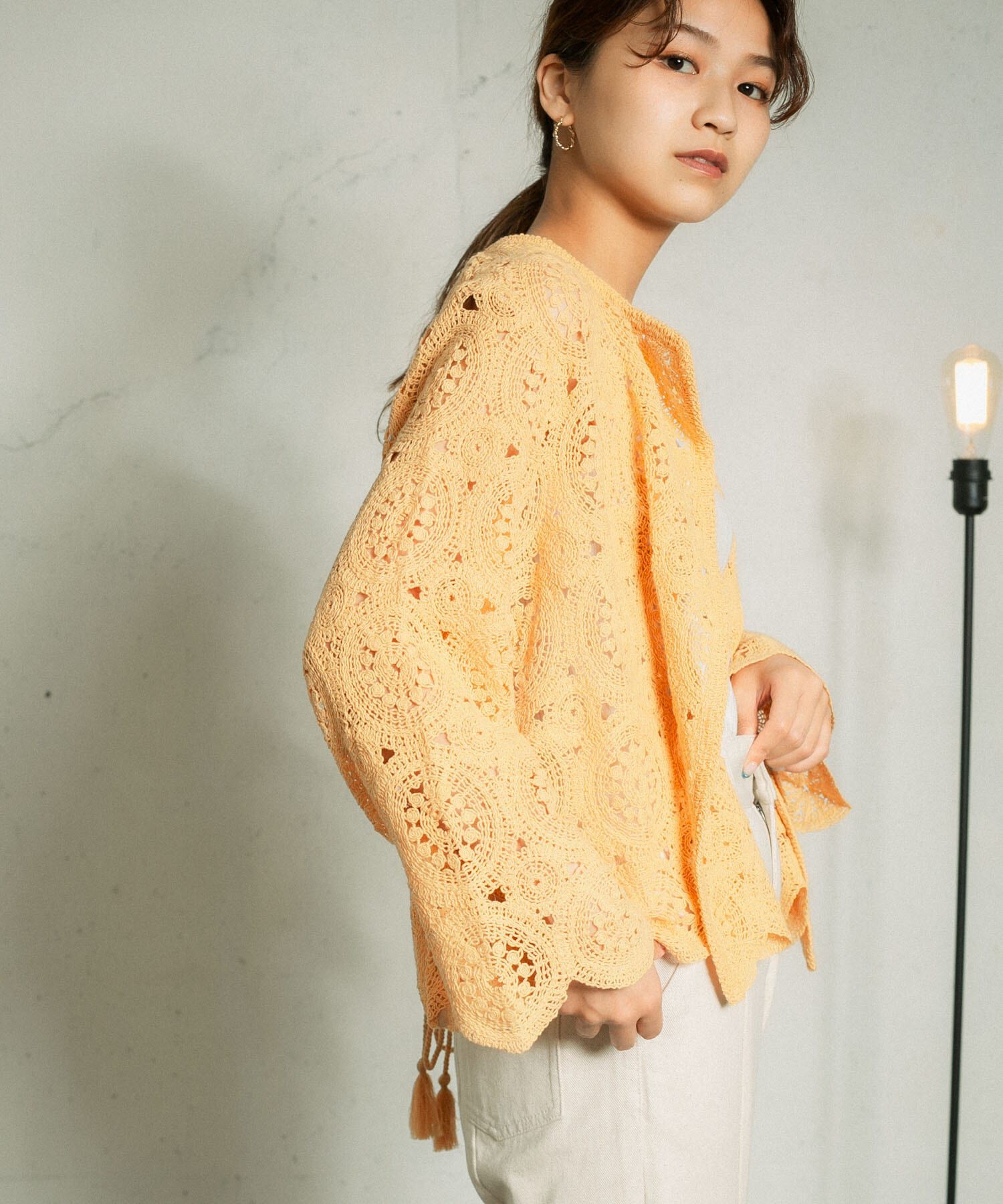  「アイレットサークルレースカーディガン」|カーディガン|