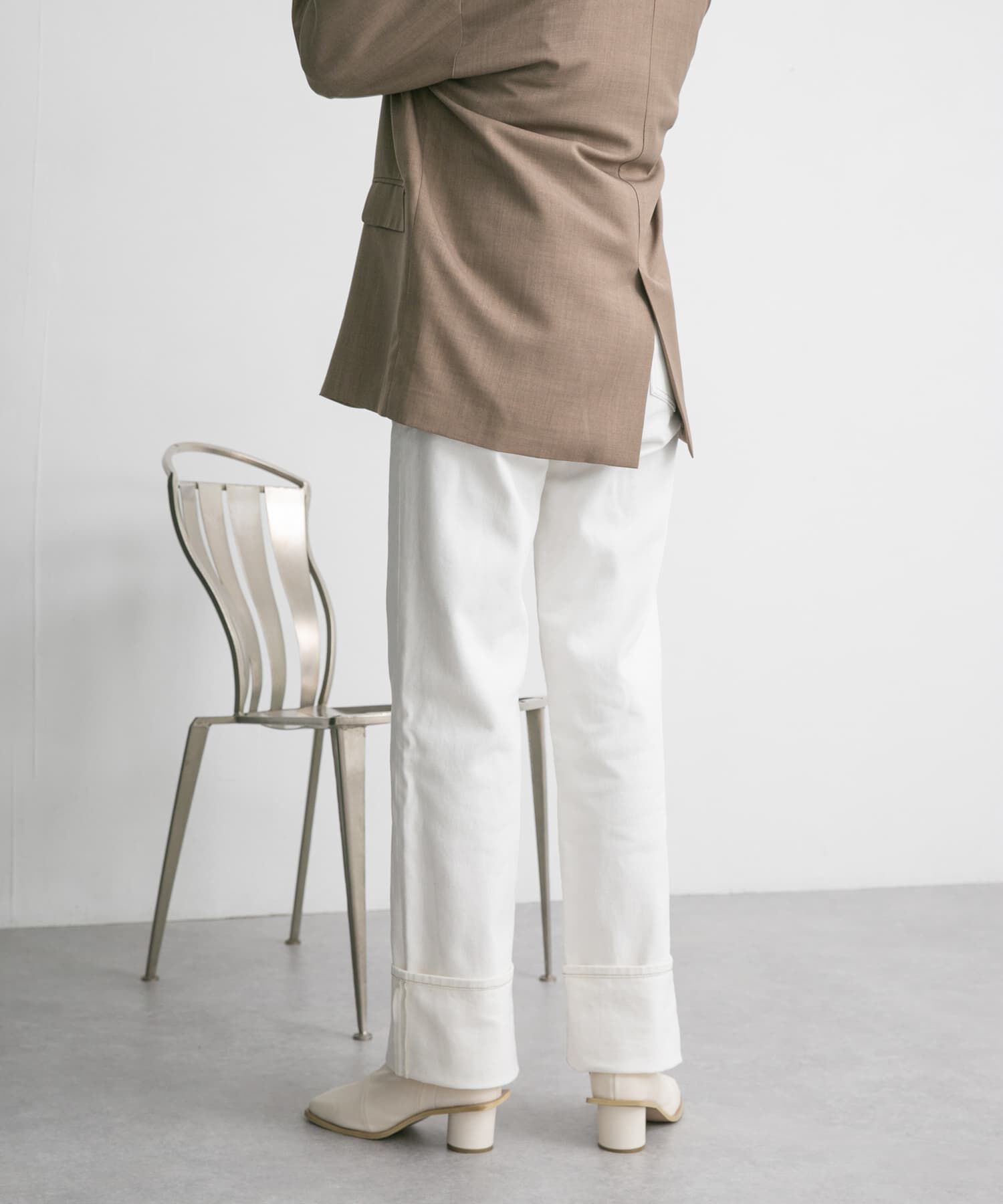  「ターンアップストレートデニム」|デニム|