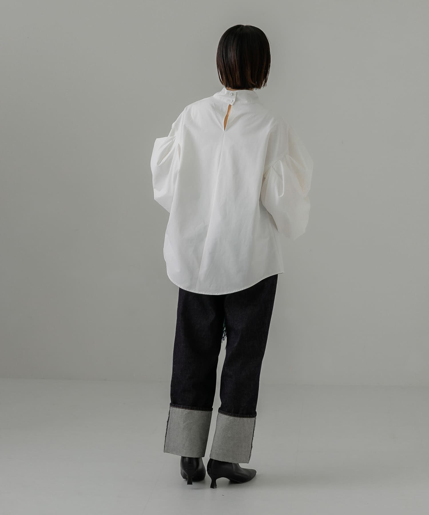  「ターンアップストレートデニム」|デニム|