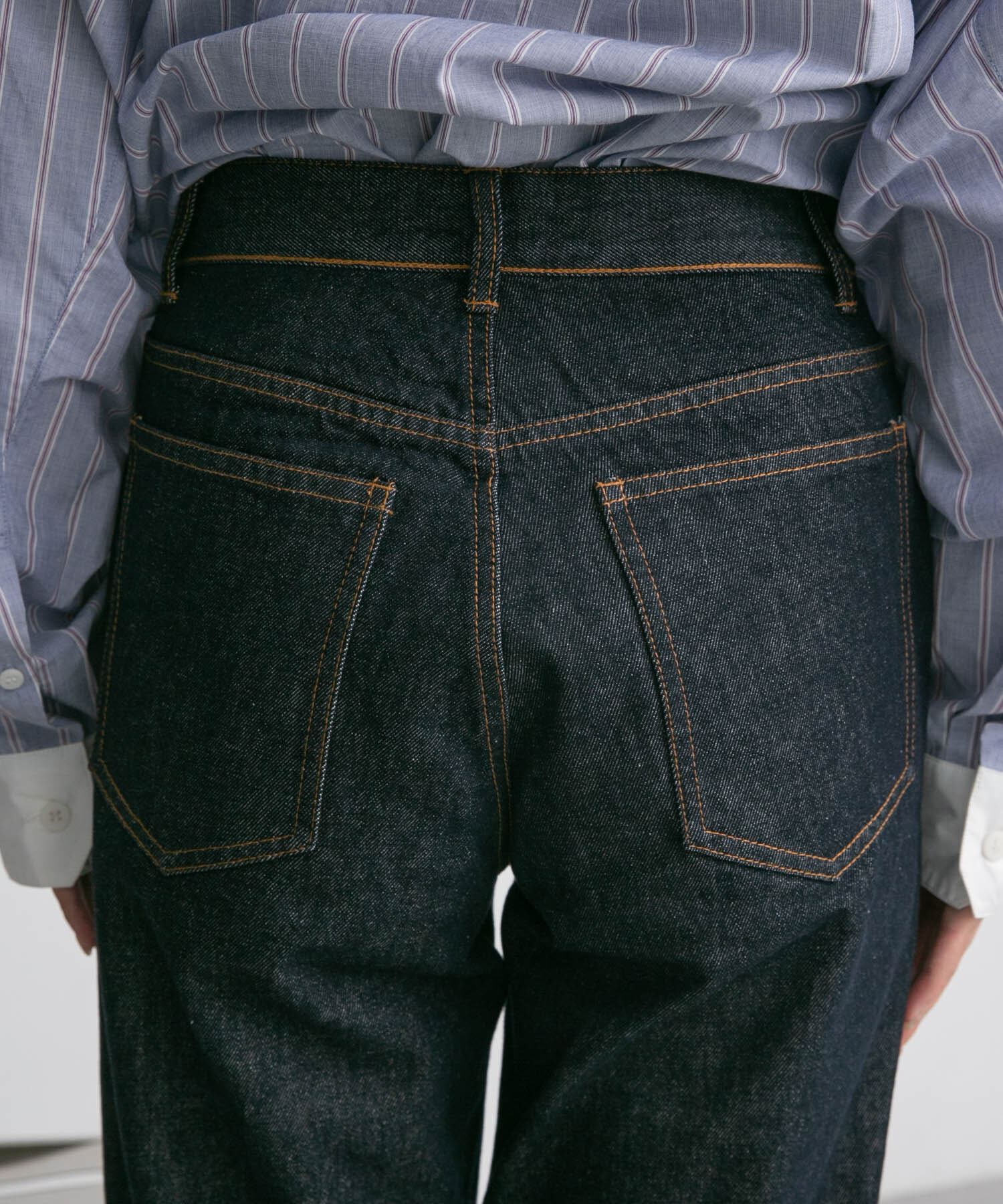  「ターンアップストレートデニム」|デニム|