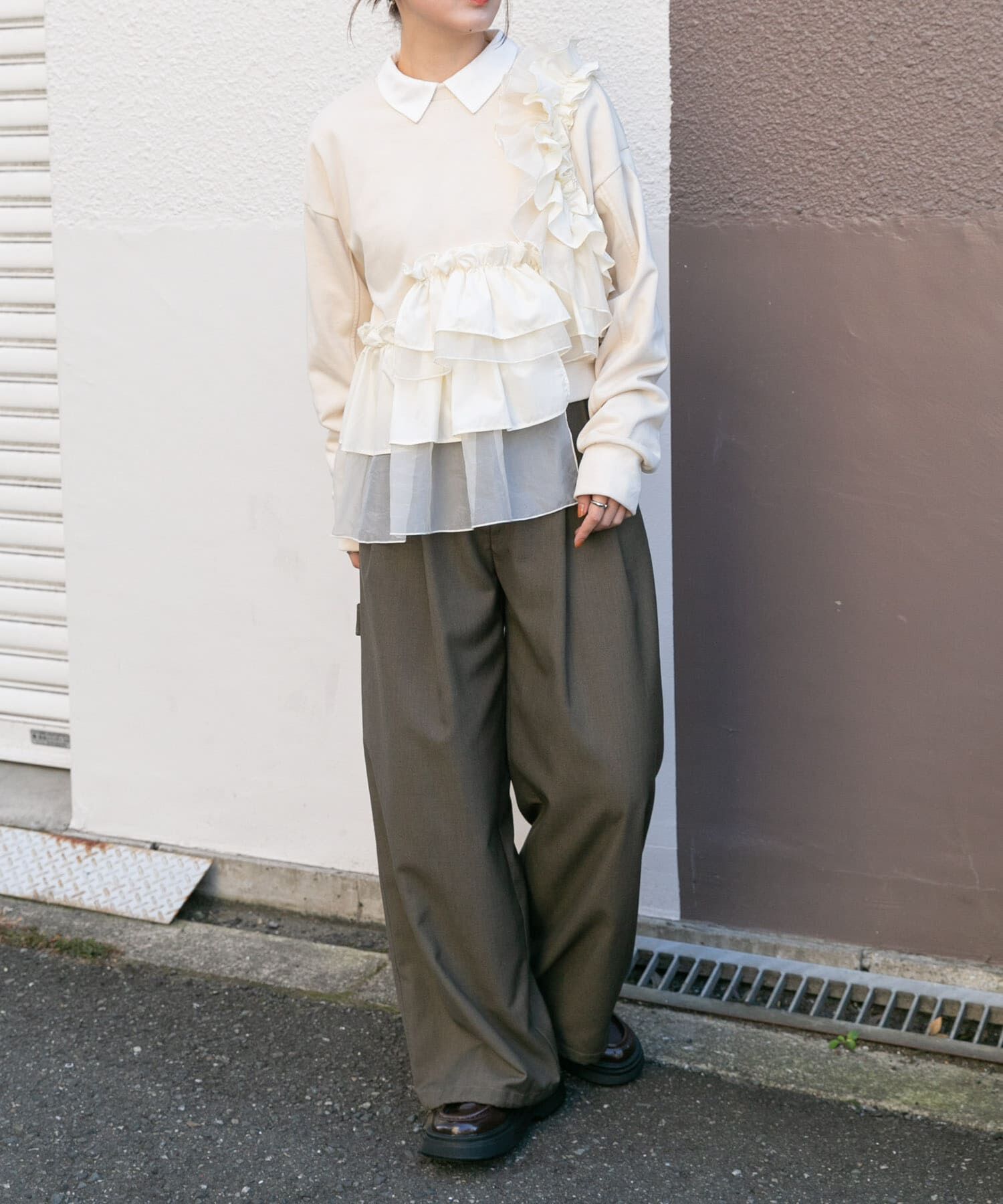  「フリルドッキングスウェット」|スウェット・ジャージ|