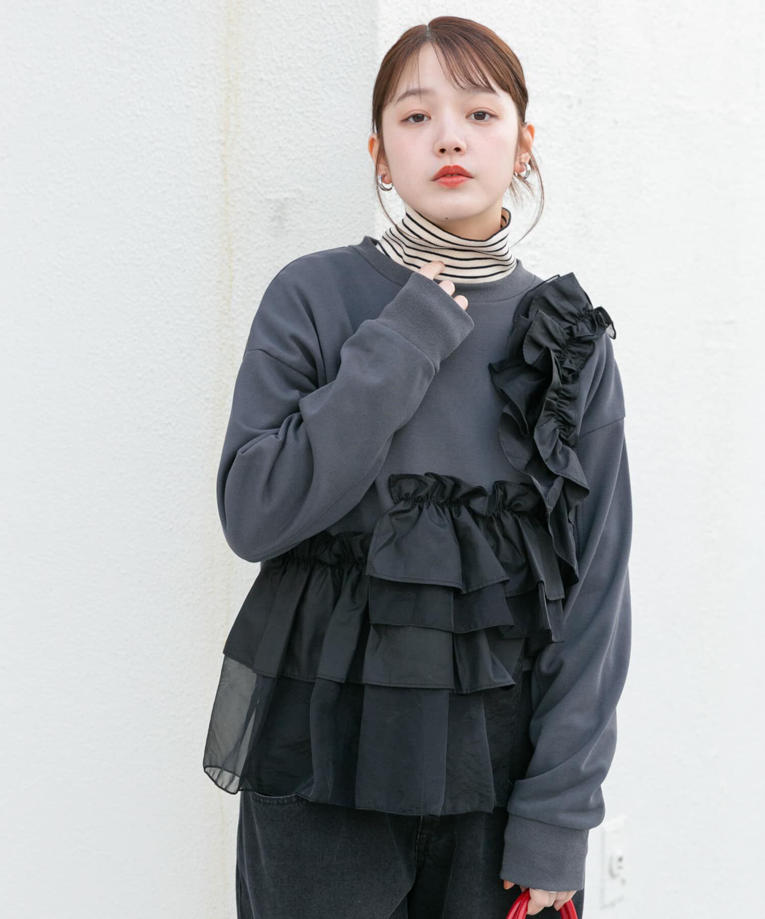  「フリルドッキングスウェット」|スウェット・ジャージ|