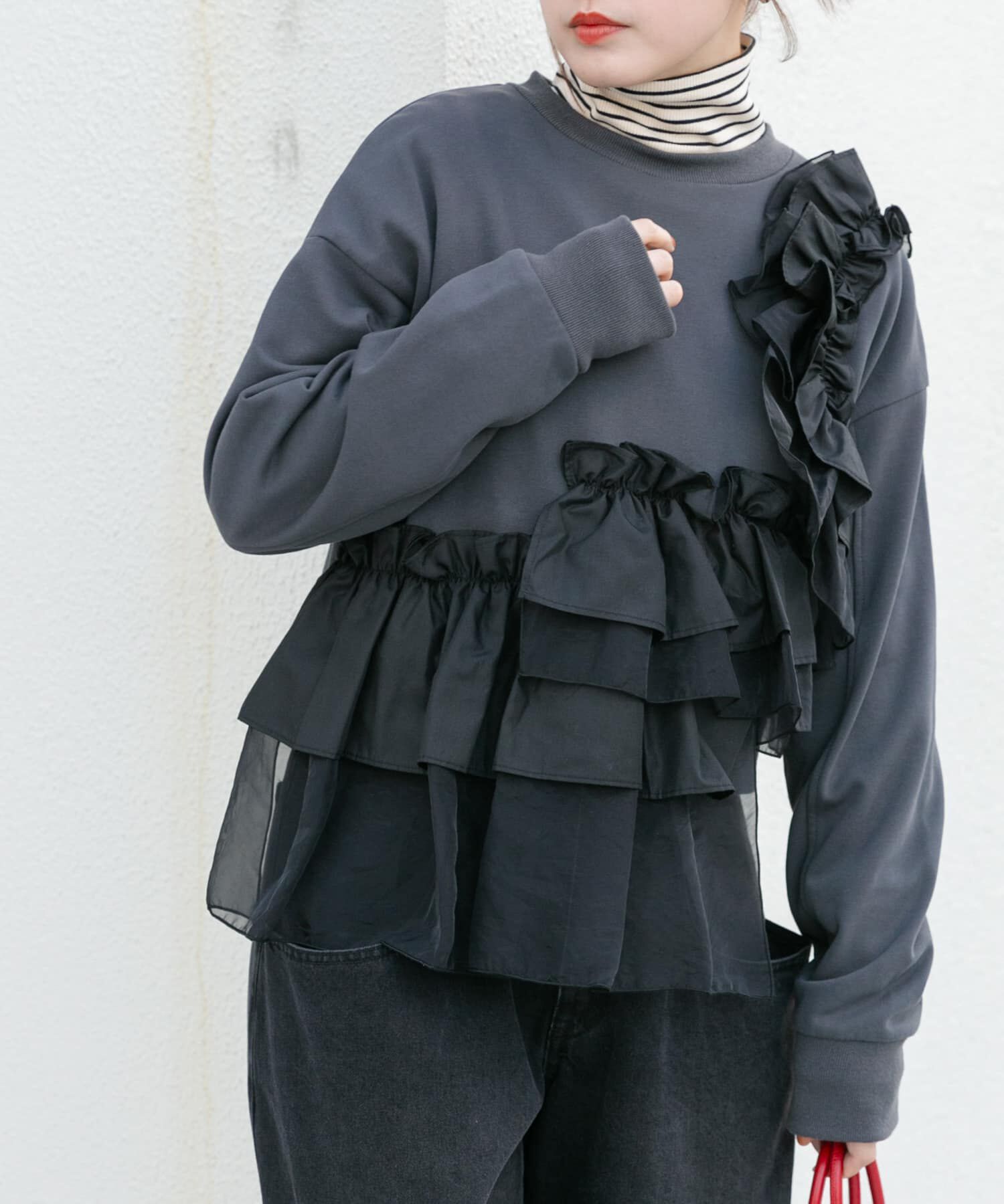  「フリルドッキングスウェット」|スウェット・ジャージ|