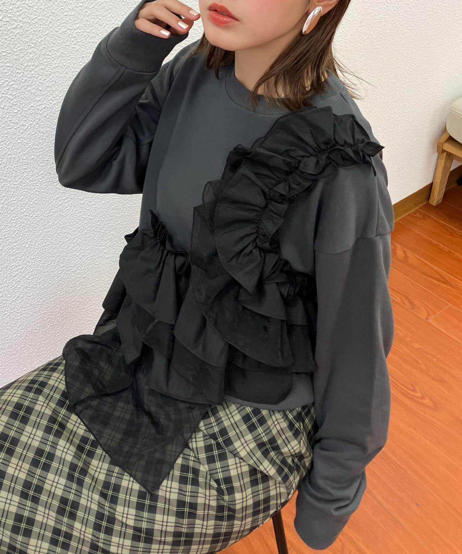  「フリルドッキングスウェット」|スウェット・ジャージ|