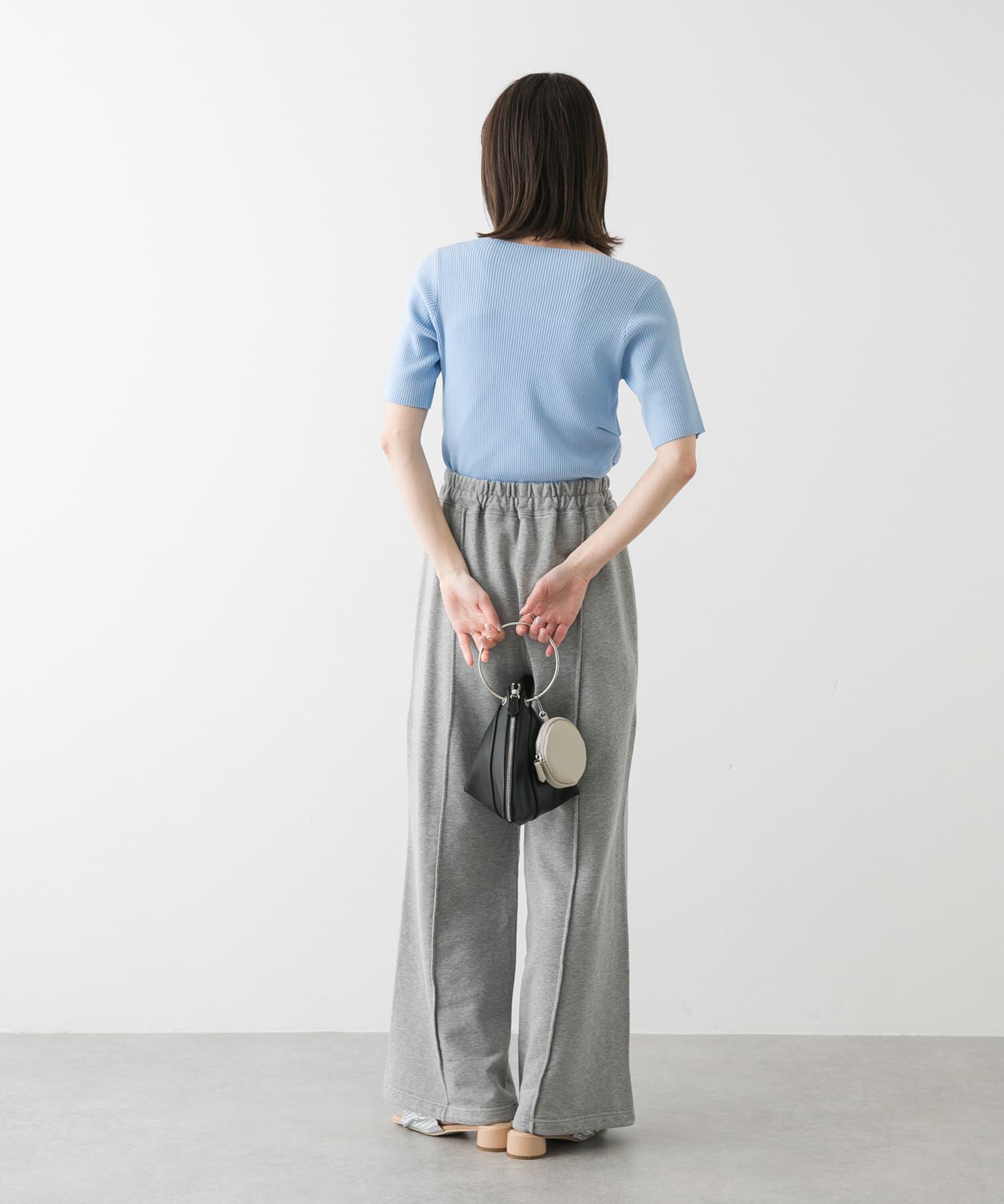 SENSE OF PLACE by URBAN RESEARCH「『一部WEB限定カラー』アシメネックハーフスリーブセーター」|ニット・セーター|