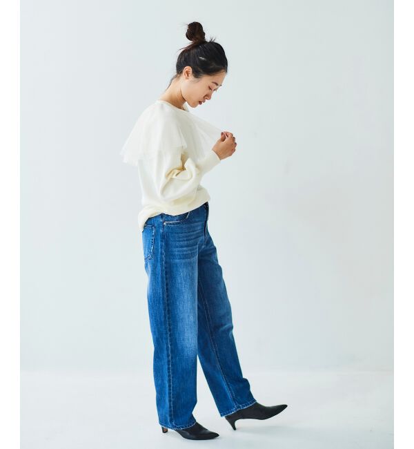 le.coeur blanc「《WEB限定アイテム》チュールケープ付き2wayニット」|ニット・セーター|