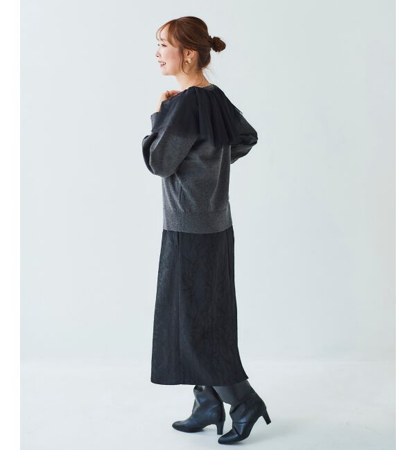 le.coeur blanc「《WEB限定アイテム》チュールケープ付き2wayニット」|ニット・セーター|