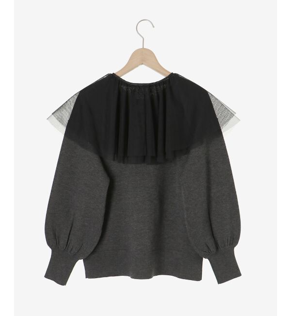 le.coeur blanc「《WEB限定アイテム》チュールケープ付き2wayニット」|ニット・セーター|