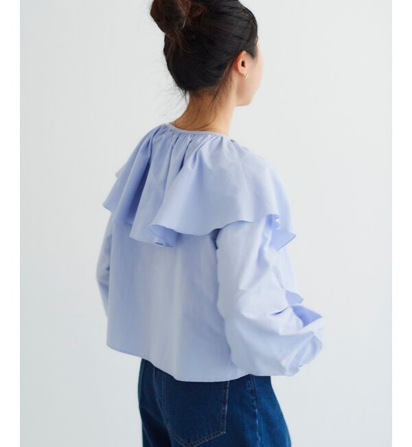 le.coeur blanc「《WEB限定アイテム》ラッフルカラーリボンブラウス」|シャツ・ブラウス|