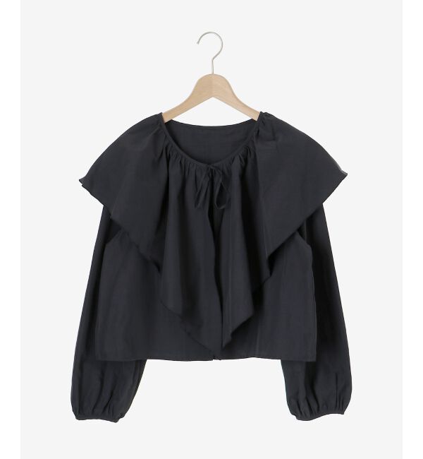 le.coeur blanc「《WEB限定アイテム》ラッフルカラーリボンブラウス」|シャツ・ブラウス|