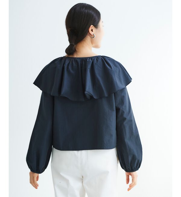 le.coeur blanc「《WEB限定アイテム》ラッフルカラーリボンブラウス」|シャツ・ブラウス|