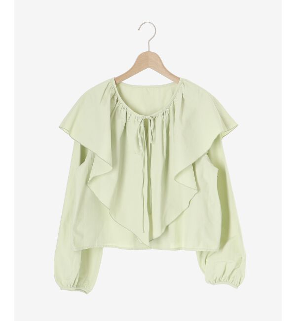 le.coeur blanc「《WEB限定アイテム》ラッフルカラーリボンブラウス」|シャツ・ブラウス|