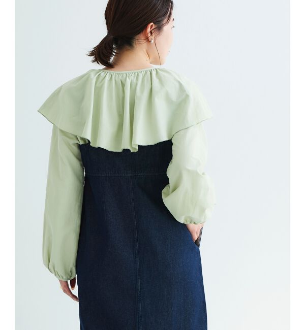 le.coeur blanc「《WEB限定アイテム》ラッフルカラーリボンブラウス」|シャツ・ブラウス|