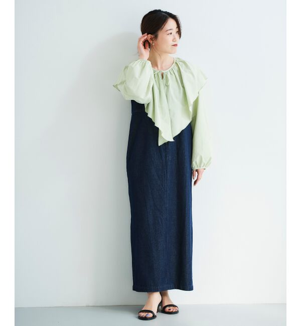 le.coeur blanc「《WEB限定アイテム》ラッフルカラーリボンブラウス」|シャツ・ブラウス|